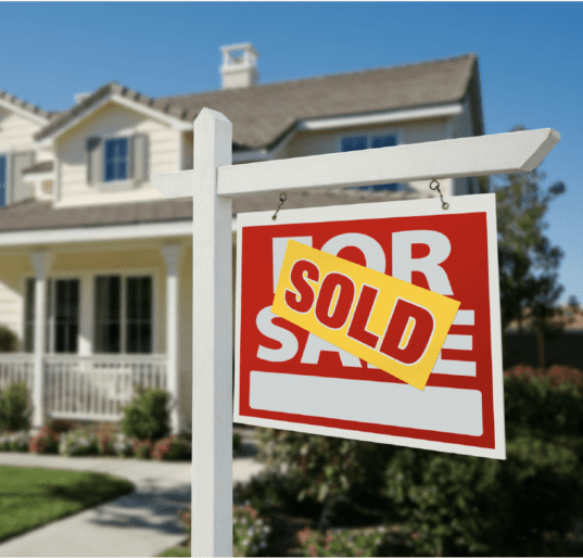 For Sale sign with text "sold"