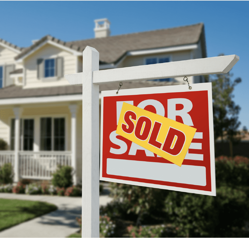For Sale sign with text "sold"