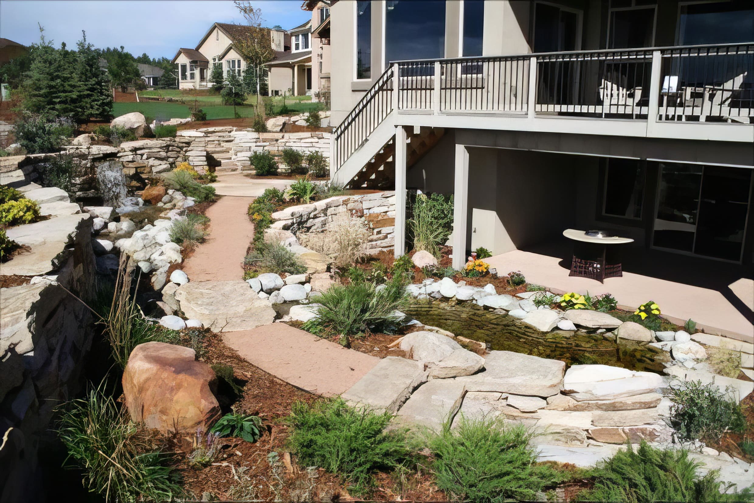 yard with vegetation