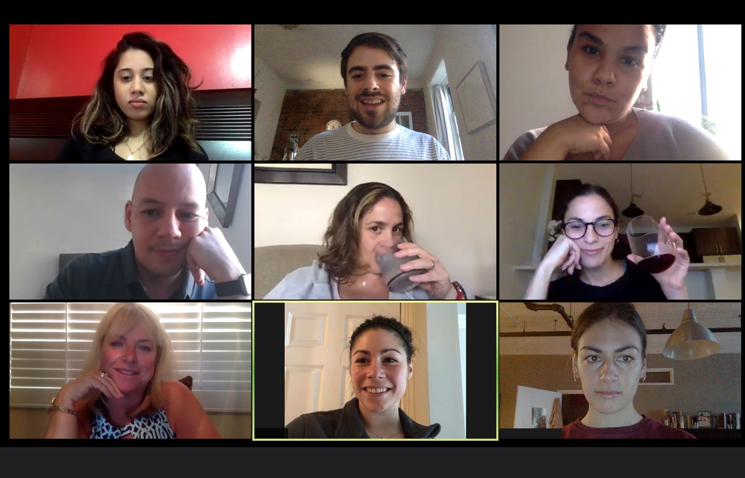 Shot,Of,A,Screen,Of,Teammates,Doing,A,Virtual,Happy