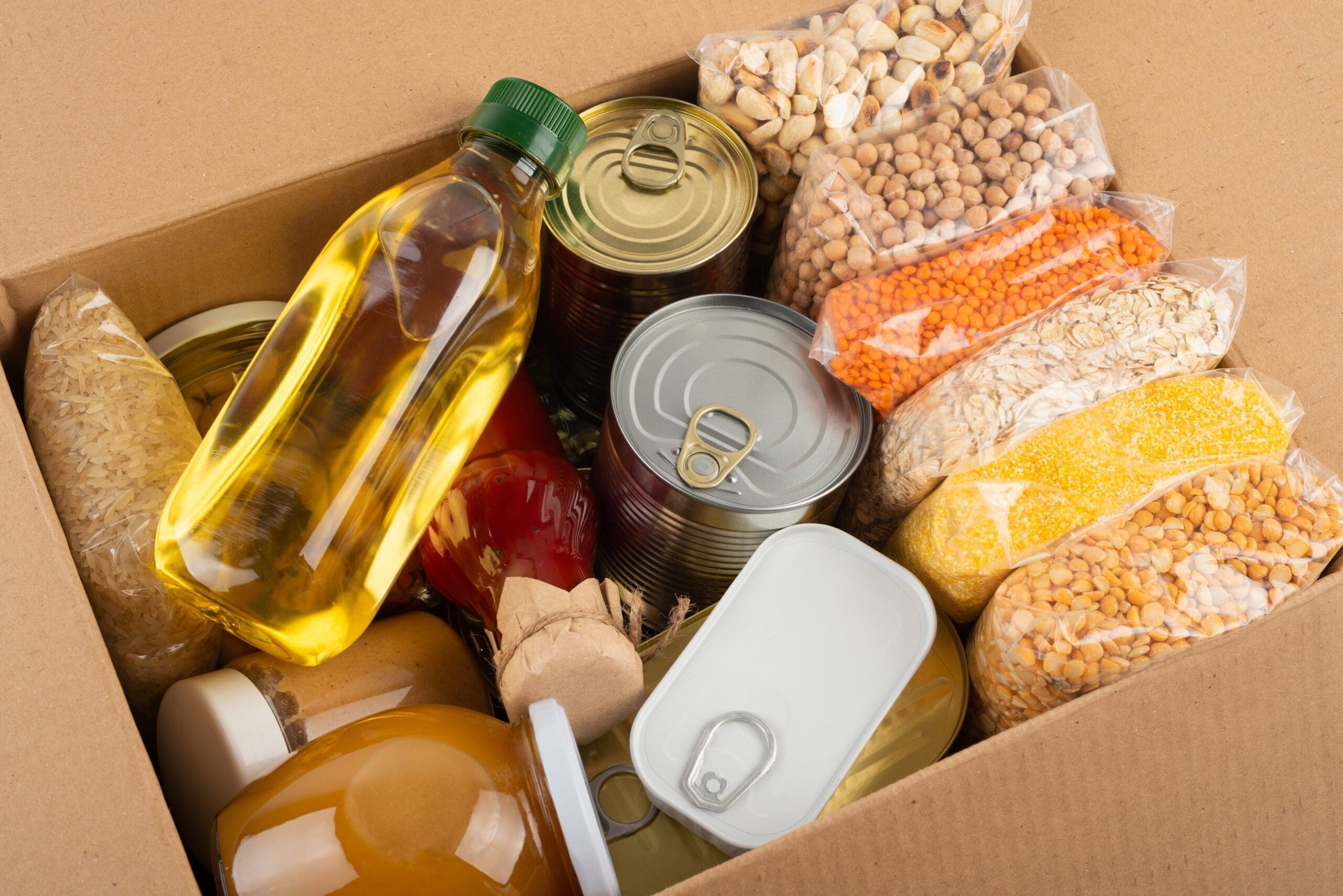 Survival,Set,Of,Nonperishable,Foods,In,Carton,Box