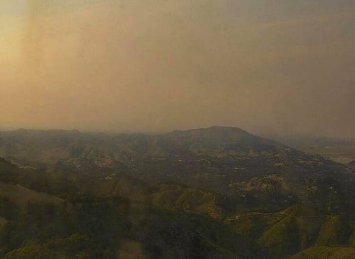 wildfire smoke settles on West Marin
