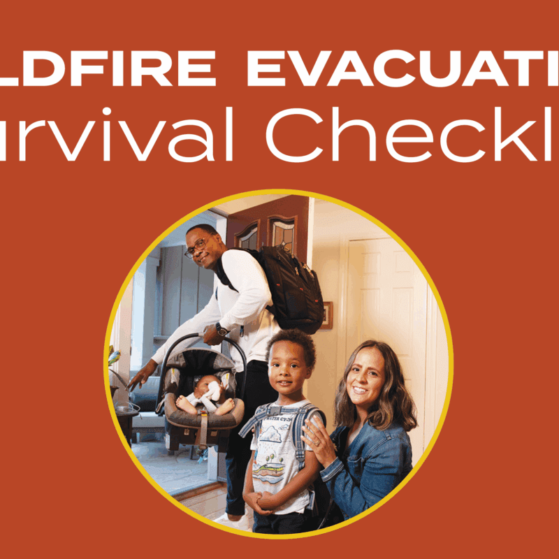 Family evacuating