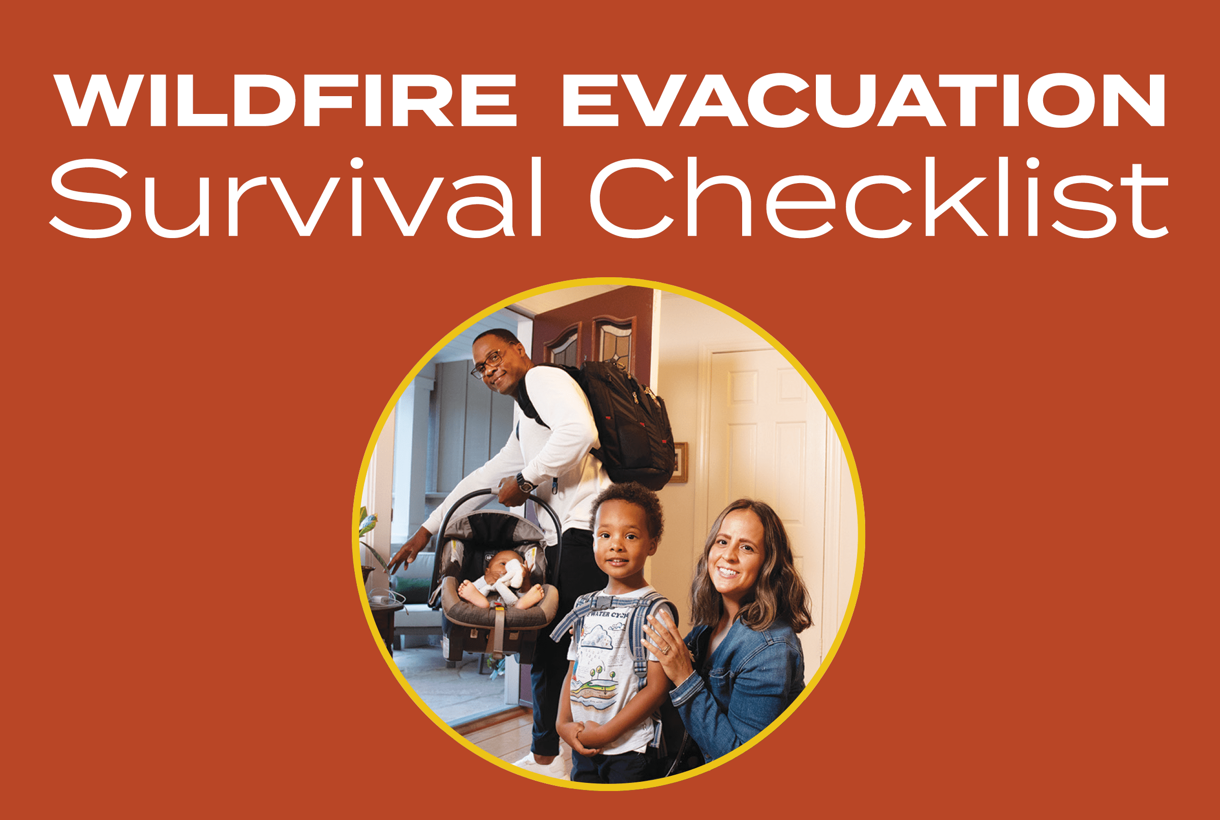 Family evacuating